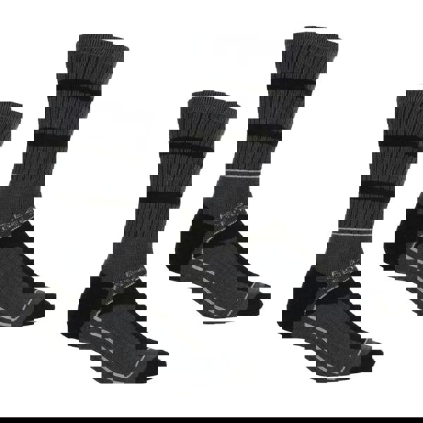 Regatta Mens Samaris 3 Season Socks (Pack of 2) - Black/Dark Steel - 
