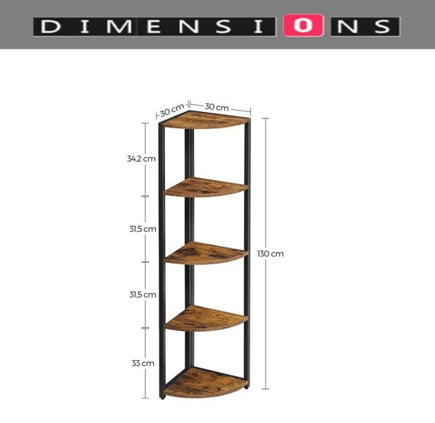 Modcraft 5-Tier Corner Shelf – Make the Most of Every Corner