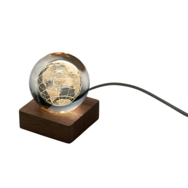 MidOcean Globe Glass Desk Lamp - Wood - 