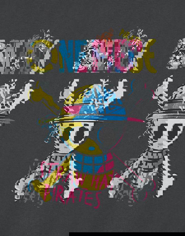 One Piece Boys Grey Pirate Life Short Sleeved T-Shirt