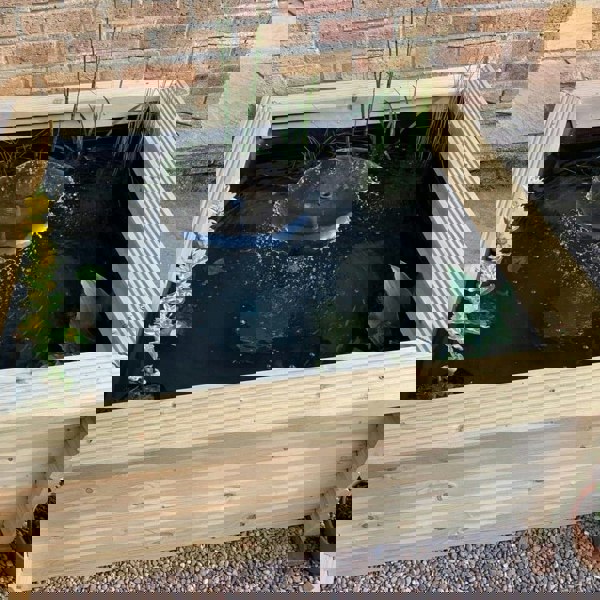 120 Gallon Square Wooden Norlog Pond, 510mm high