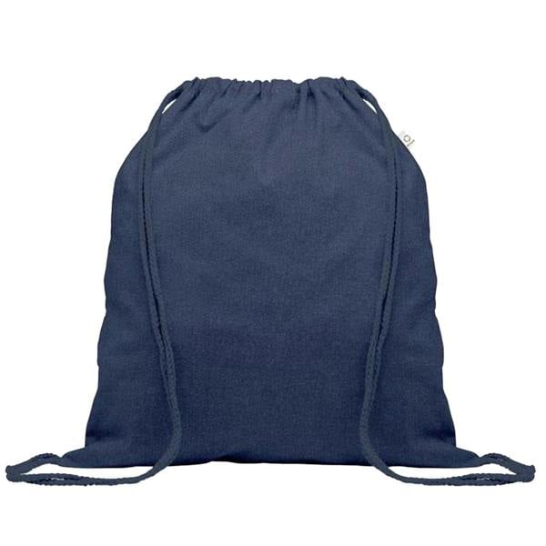 MidOcean Cabetri Colour Recycled Cotton Drawstring Bag - Blue - 