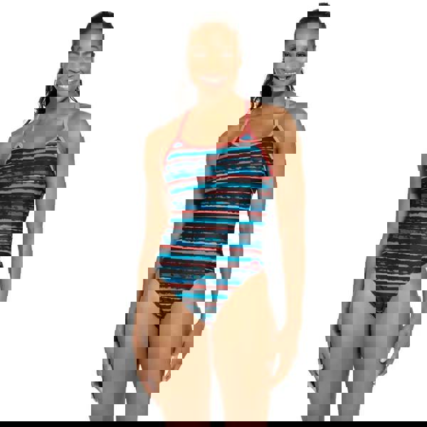 Zoggs Wake Sprintback Swimsuit - Black/Multi