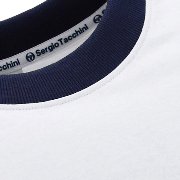 Sergio Tacchini Super MK2 T-Shirt White/Adrenaline Rush