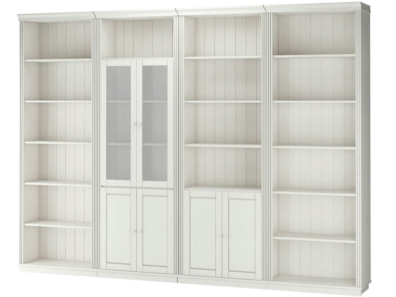 Dorel Home Anita Wall Unit 5 white lacquer