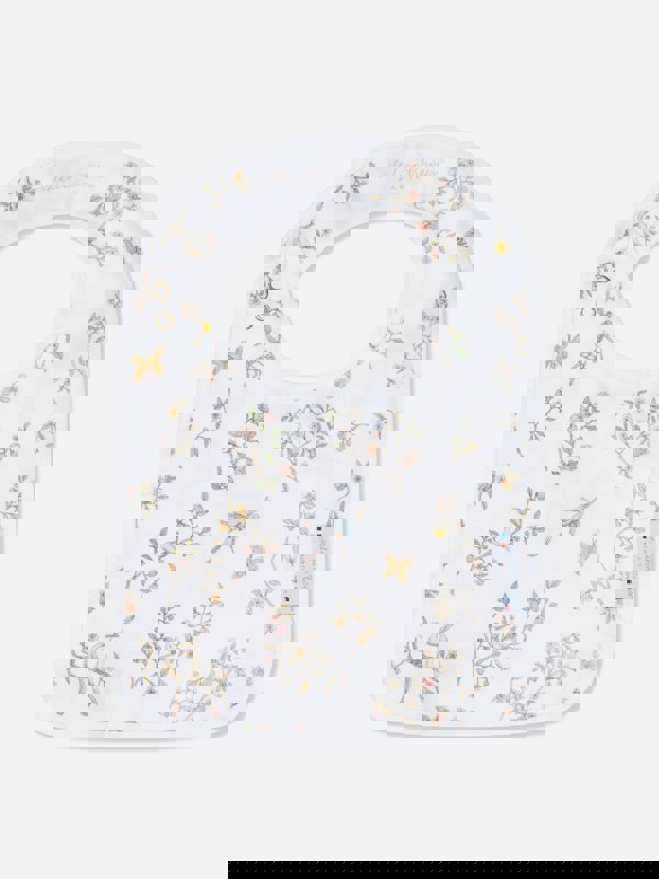 Atelier Choux Baby Girls In Bloom Swaddle And Satin Bib Gift Set in Pink