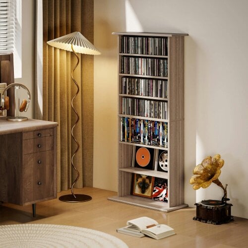 Wyld Haus Paleni Wooden Natural Finish Shelving Storage Unit Bookcase