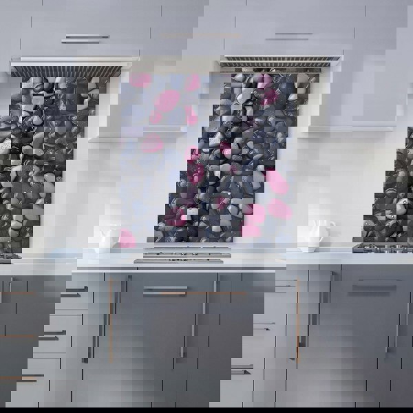 Warren Reed - Designer Blush and Charcoal Pebble Mix Kitchen Splashback