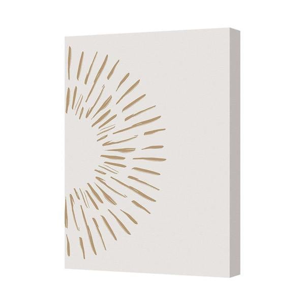 Benjamin Tate Design Gold Sunburst Canvas Wall Art Abstract Circle Print