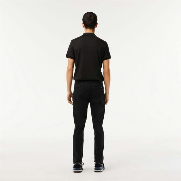Lacoste Mens Organic Cotton Slim Chinos - Black - 