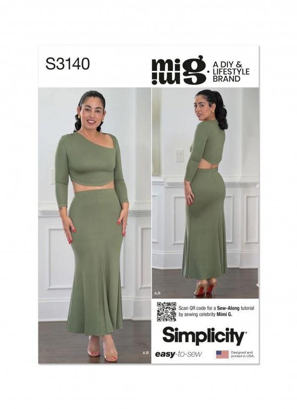 Simplicity Sewing Pattern 3140, Tops, Skirts for Women, K5 (8-10-12-14-16) - Easy