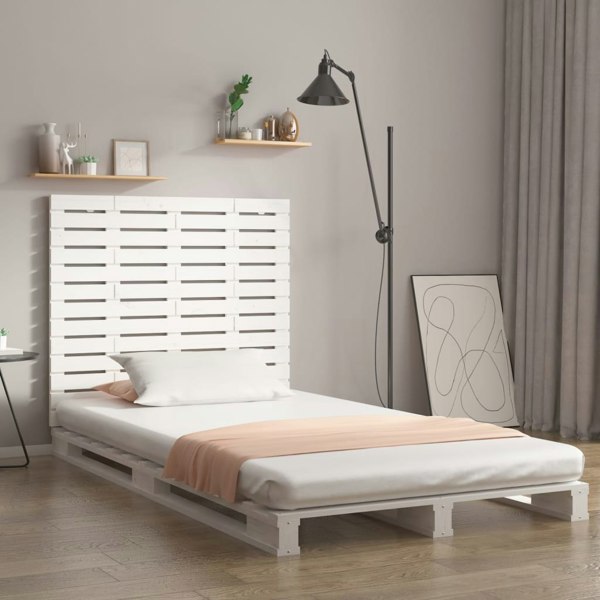 Berkfield Wall Headboard White 96x3x91.5 cm Solid Wood Pine