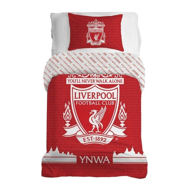 Liverpool FC You´ll Never Walk Alone Duvet Cover Set - Red/White