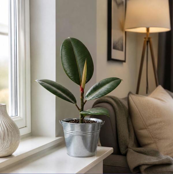 Ficus Robusta Rubber Plant 17cm Pot – Easy Care Indoor Houseplant Plants By Post