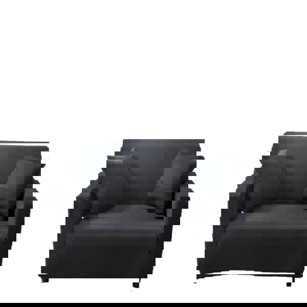 Anyhouz Anyseat 2 Seater Sofa Cover Plain Black Style and Protection For Living Room Sofa Chair Elastic Stretchable Slipcover