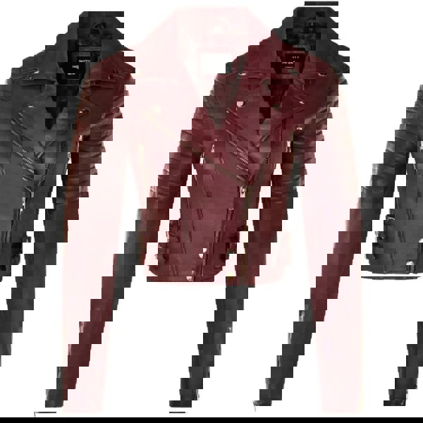 Infinity Leather Women's Real Leather Short Cropped Length Biker Jacket