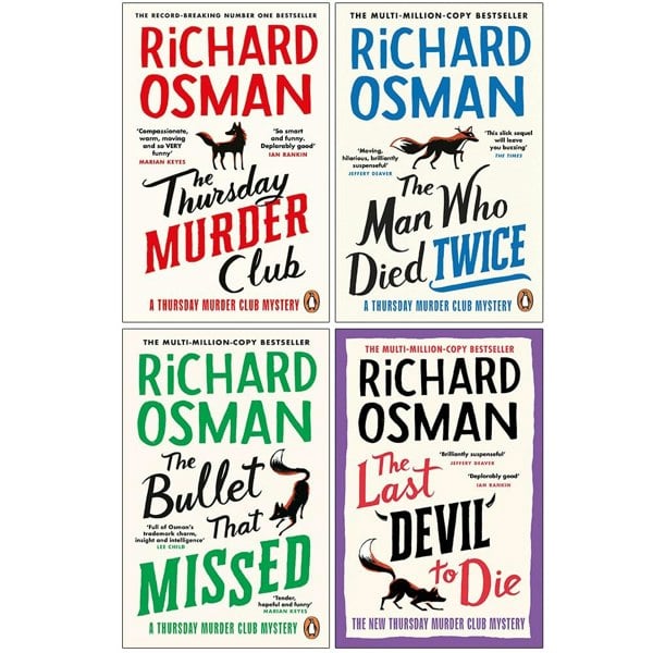 Richard Osman 4 Book Set The Thursday Murder Club, The Man Who Died Twice & more