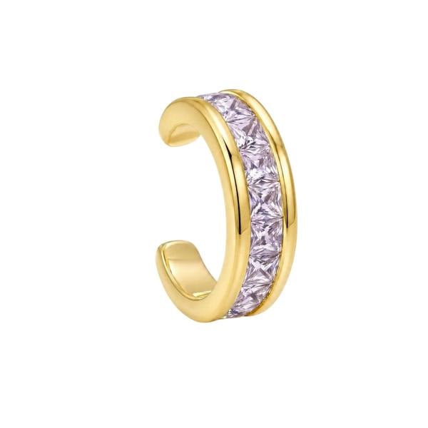 Gold Trip Amethyst Baguette Ear Cuff