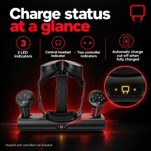 Venom Steam Frame Fast Charging Dock and Display Stand with Controller Batteries