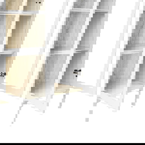 Furniture To Go Display Cabinet Glazed 2 Doors in White and Oak