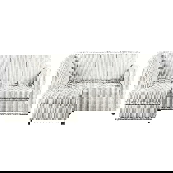 Furnishings For Less Luxor Cord Fabric 4 Seater Corner Sofa Full Back