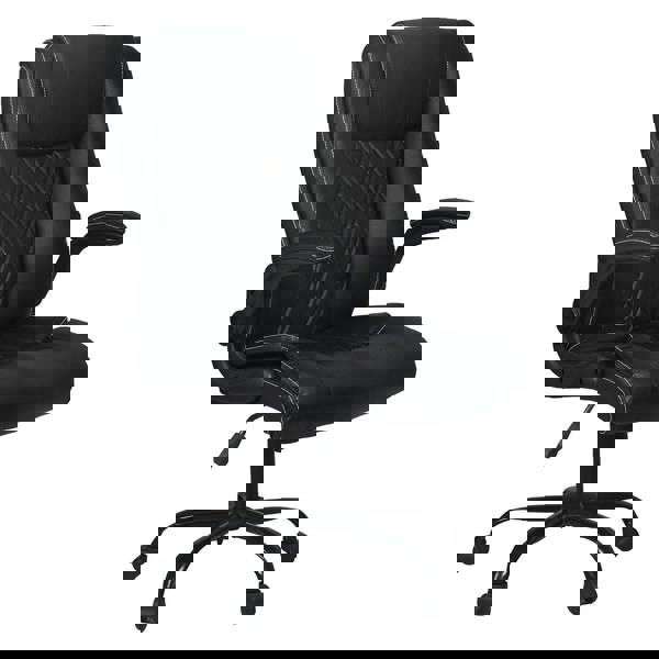 Levede Executive Office Chair PU Leather Reclining Desk Chair Flip-Up Armrests