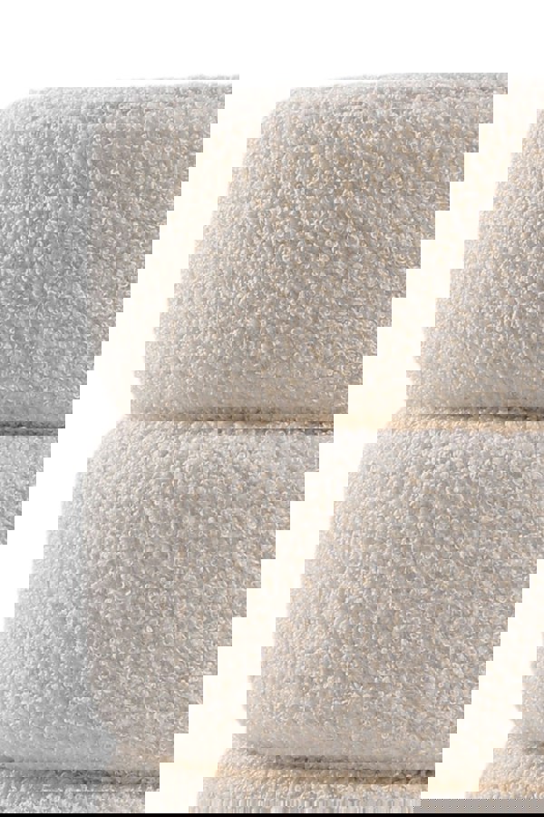 Living and Home Round Channel Upholstered Footstool