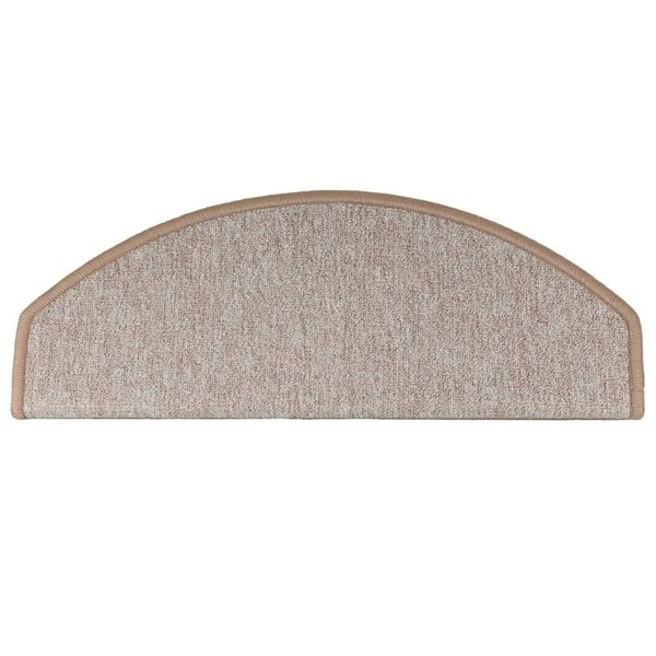 Berkfield Carpet Stair Treads 15 pcs Light Brown 65x24x4 cm