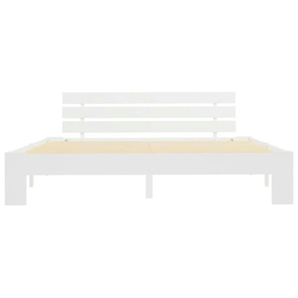 Berkfield Bed Frame White Solid Pine Wood 180x200 cm 6FT Super King