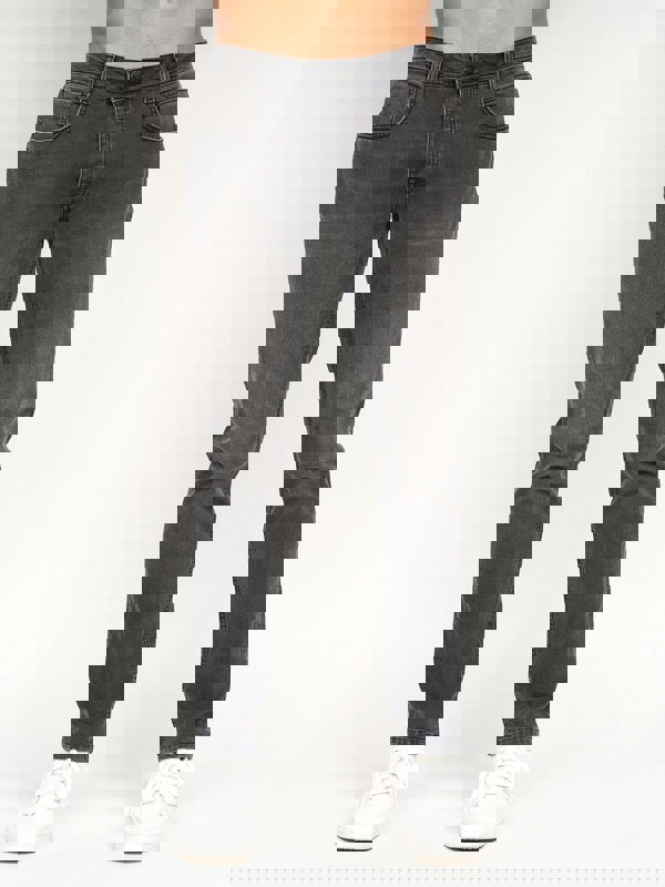 Crosshatch Sheldons Slim Fit Jeans Dark Charcoal