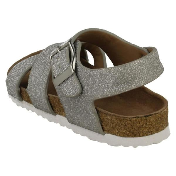 Spot On Girls Spot On Low X Strap Sandal With Buckle Strap H0363