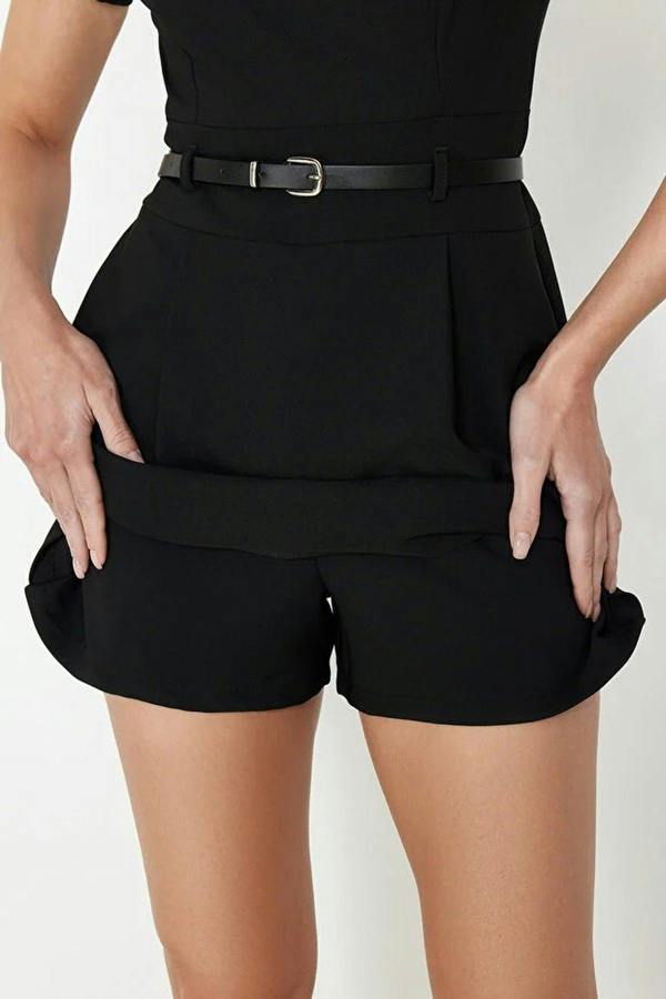 WOVCOR Belted Mini Playsuit