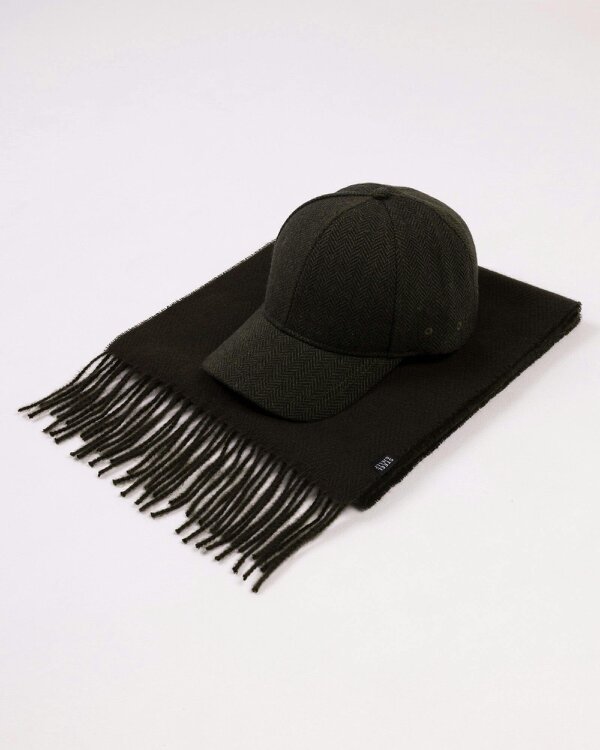 Steel & Jelly Ecton – Brown Herringbone Cap and Scarf Set