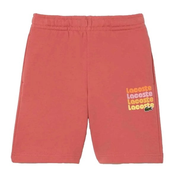 Lacoste Childrens/Kids Fleece Print Shorts - Red