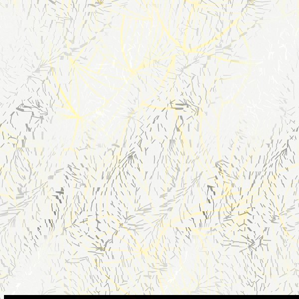 Leaf gold / white wallpaper by Erica Wakerly