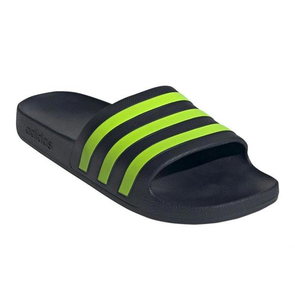 Adidas Unisex Adult Adilette Aqua Slides - Legend Ink/Lucid Lemon - 