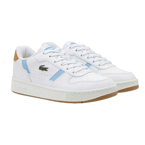 Lacoste Childrens/Kids T-Clip Set Flat Trainers - White/Blue - 