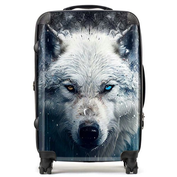 Warren Reed White Wolf Face Splashart Suitcase