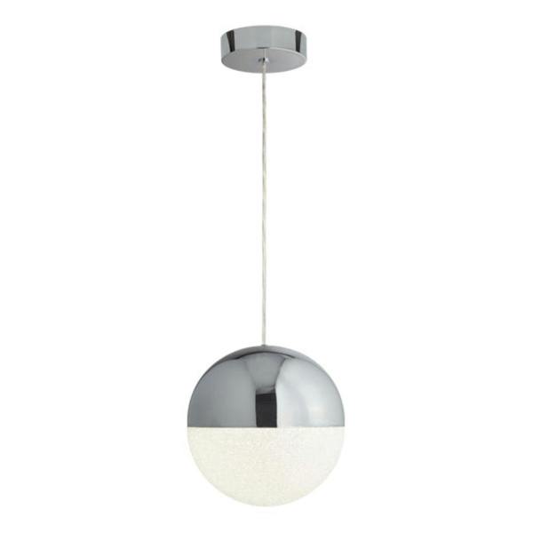 Pagazzi Lighting Annika Polished Chrome Globe LED Pendant Ceiling Light