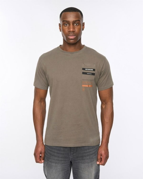 Duck and Cover Heningys T-Shirt Dark Olive
