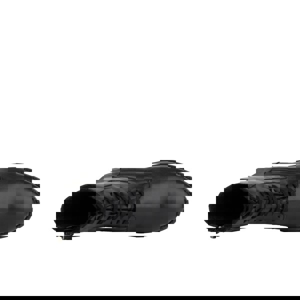 Embassy London Didi Wool - Black - Women's leather lace-up and zip-up round toe combat boot