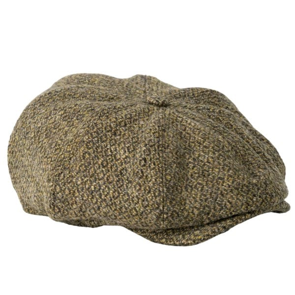 Gamble & Gunn Lewis - 8 Panel British Made Harris Tweed in Barleycorn Gorse Cap 