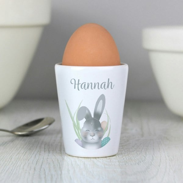 Personalised Memento Company Personalised Grey Easter Bunny Egg Cup