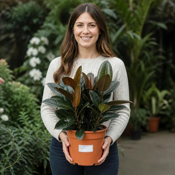 Ficus Robusta Rubber Plant 21cm Pot – Large Indoor Houseplant