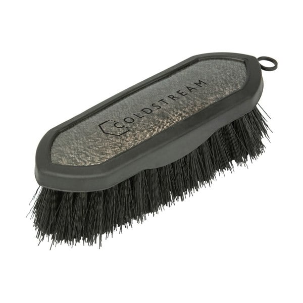 Coldstream Shine Horse Dandy Brush - Black/Silver