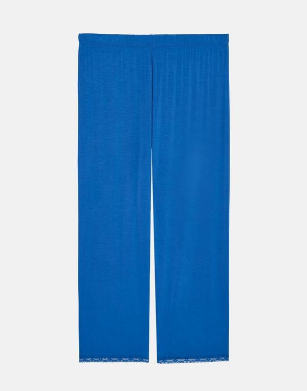British Boxers Women's Bamboo Lace Relaxed Pyjama Set – Blue Moon