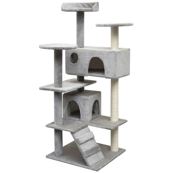Berkfield Cat Tree with Sisal Scratching Posts 125 cm Grey