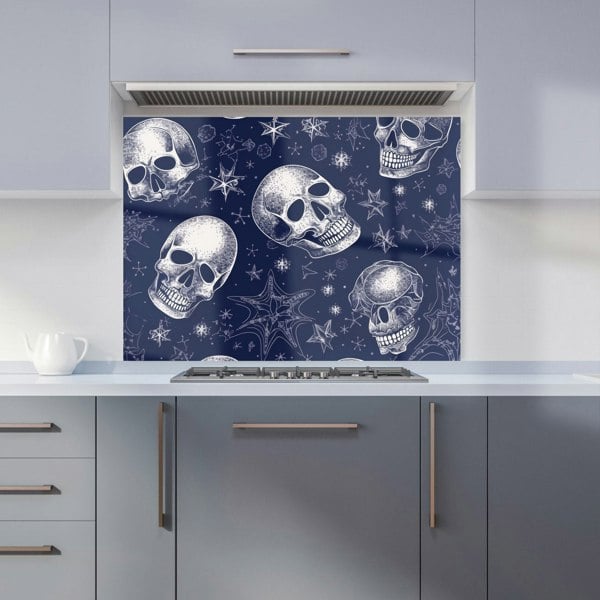 Warren Reed - Designer Evening Skulls And Stars Kitchen Splashback