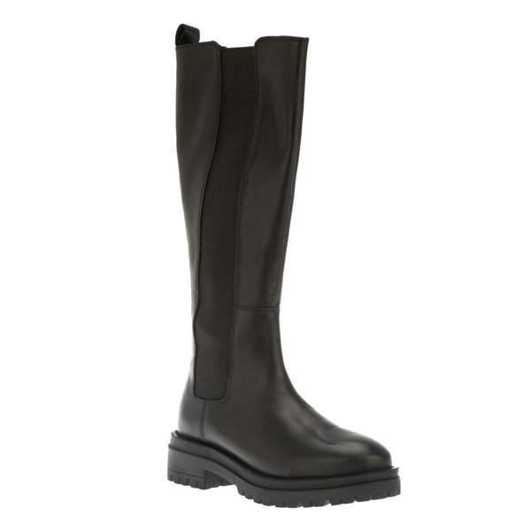 Dune London Womens/Ladies Tenley Leather Elasticated Knee-High Boots - Black