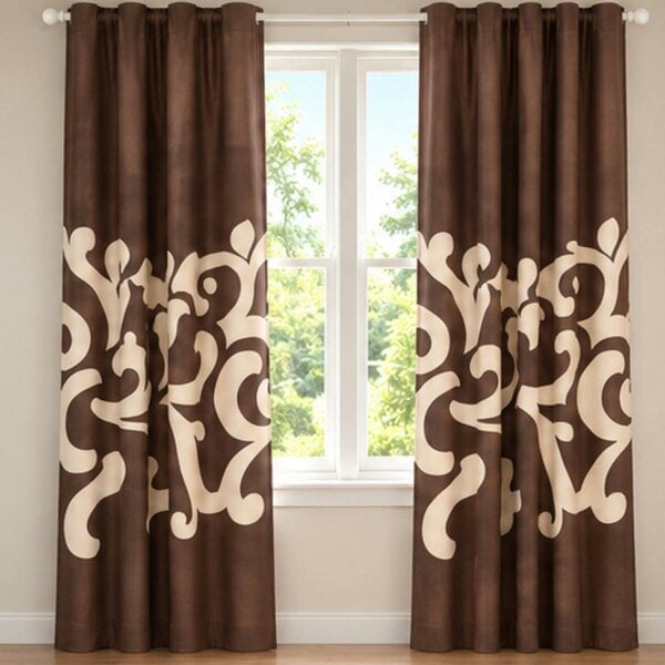 Smart Living ECO Curtain - Chocolate/Cream - 66"x72"
